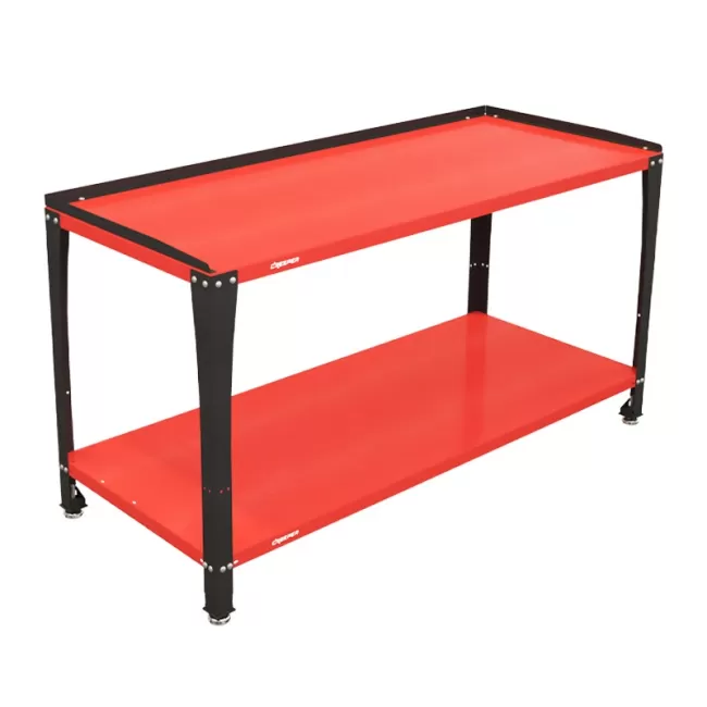 میز کار دو طبقه ساده با دیواره