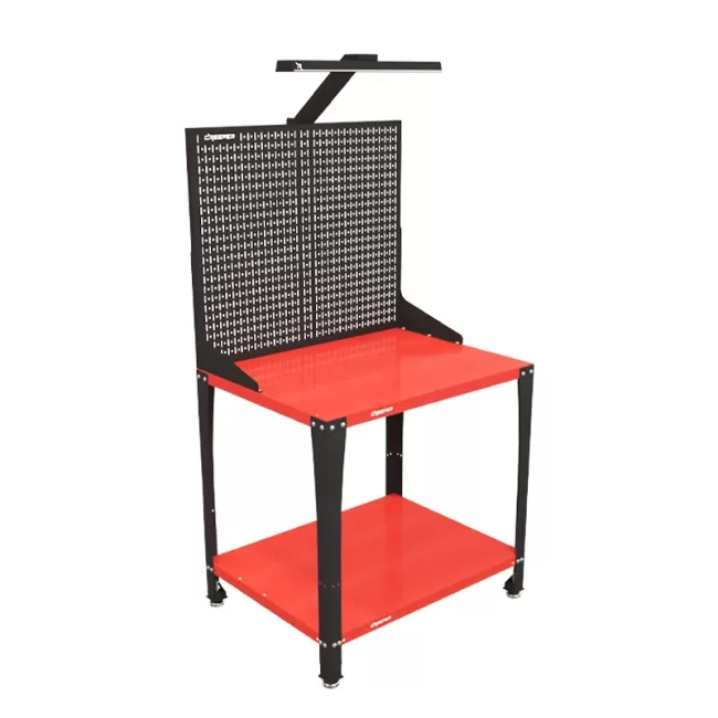 میز کار دو طبقه با استند و چراغ 130 سانتی